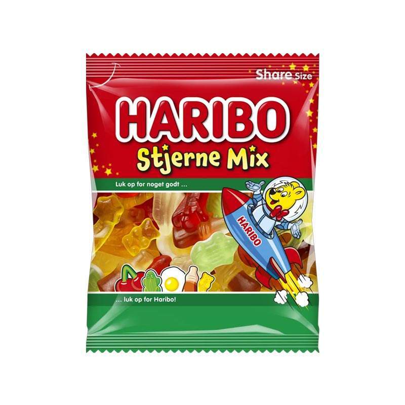 Haribo Stjerne Mix | Vingummiblanding til arbejdspladsen  fra Frugt.dk