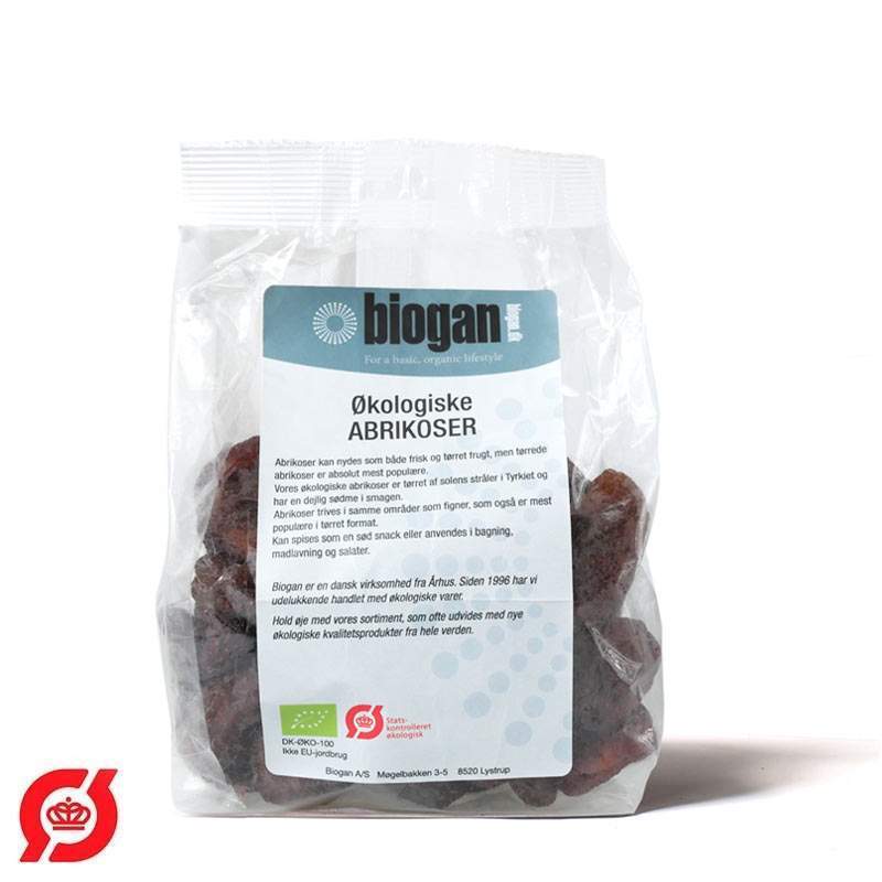 Økologiske tørrede abrikoser | 400 g. fra Biogan leveret af → Frugt.dk