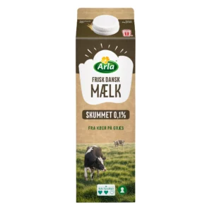 Skummetmælk 1 liter 0,1 procent fra Arla