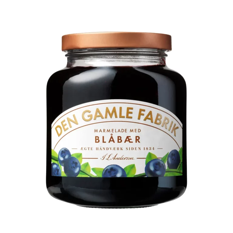 Blåbærmarmelade i glas