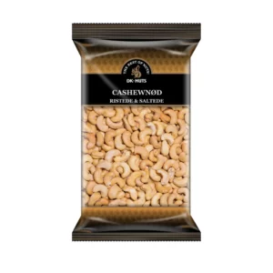 Ristede og saltede cashewnødder i pose 1 kg