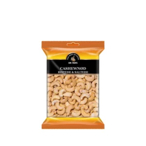 Ristede og saltede cashewnødder i pose 250 g
