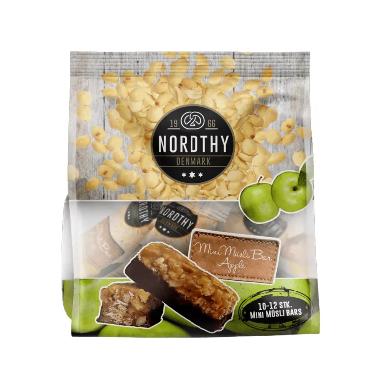 Mini müslibar med æble i pose