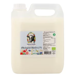 Økologisk naturmælk 0,7 procent 4 liter dunk
