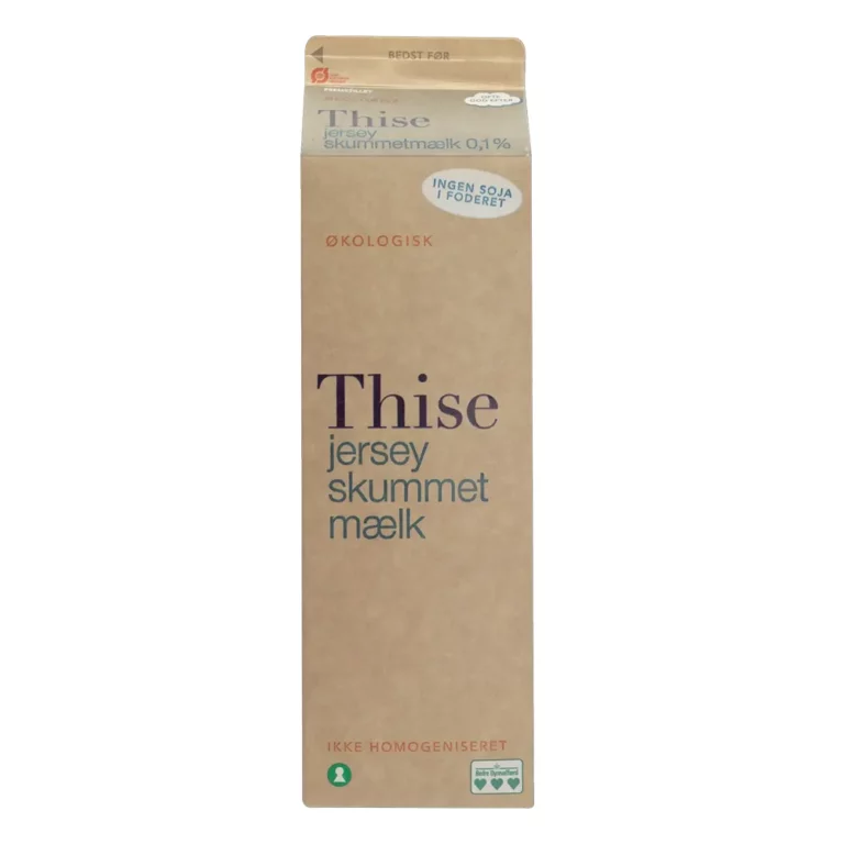Økologisk skummetmælk 1 liter fra Thise