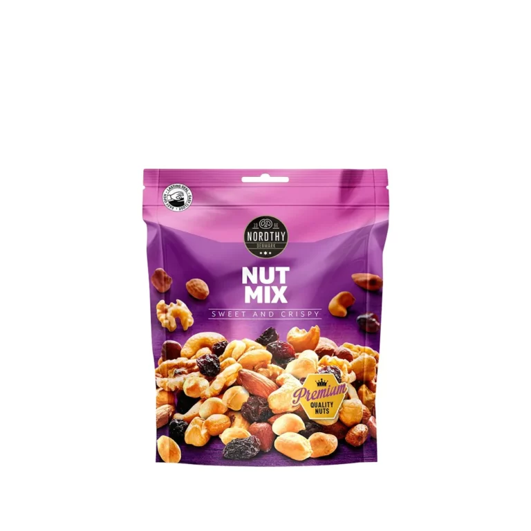 Premium nuts mix med nødder og rosiner i pose 150 g